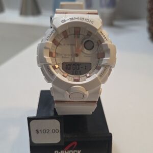 Casio G-Shock White and Rose Gold Women's Watch